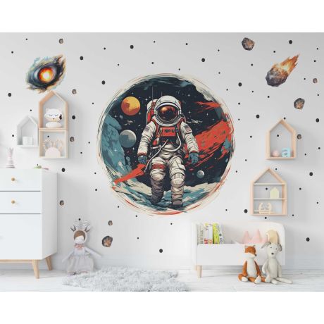Best Premium Quality Astronaut and Planet Space Wall Stickers for Nursery Decor