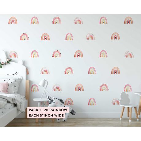 Best Watercolour Rainbow Wall Stickers For Kids Room Decoration
