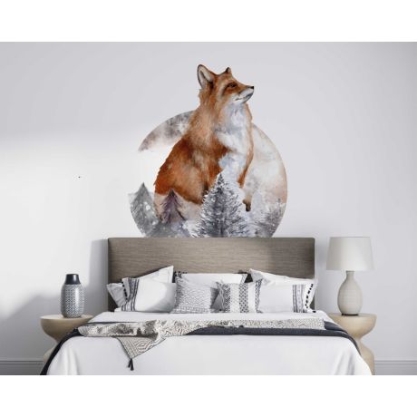Red Fox Wild Animal Vinyl Wall Stickers For Nursery Decoration