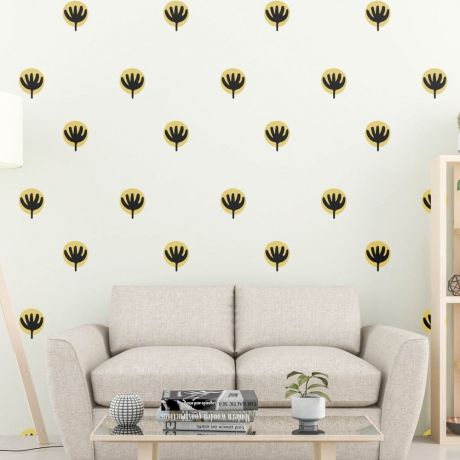 Set of 50 Flower wall Decal Flower Boho Wall Stickers