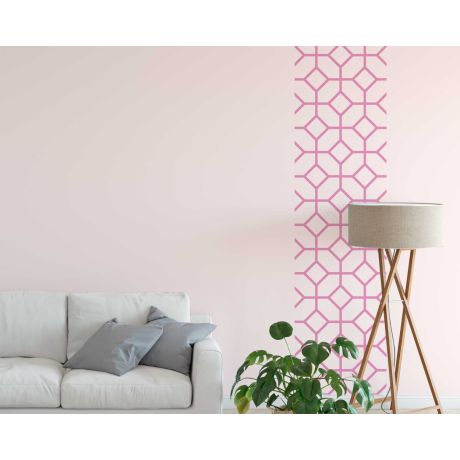 Square And Hexagon Shape Mixed Pattern Wall Decal For Home And Office Decoration