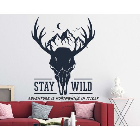 Stay Wild Motivational Quote Wall Decals For Room Wall Decoration