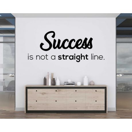 Success Is Not A Straight Line Wall Decals For Room Wall Decoration