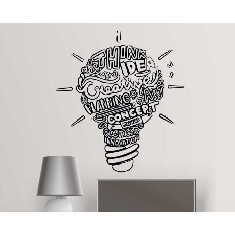 Think Idea Motivational Wall Stickers For Office Room Decoration
