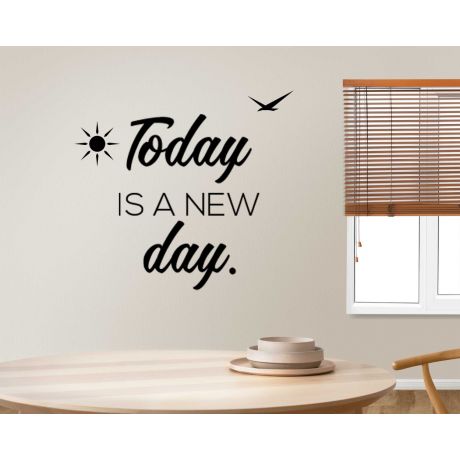 Today Is A New Day Motivational Quotes Wall Decals For Room Decoration