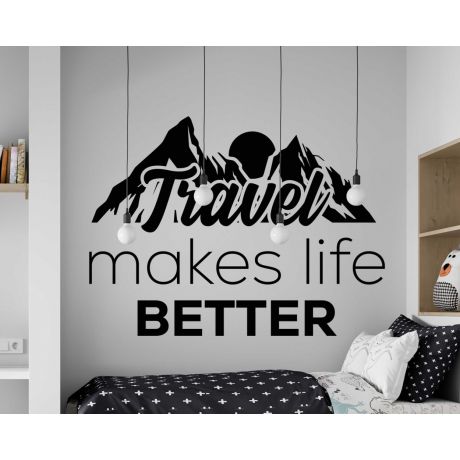 Travel Makes Life Better Motivational Quotes Wall Decals