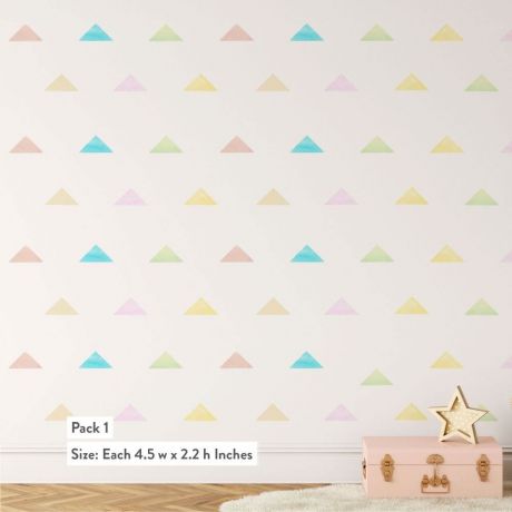 Triangle Wall Stickers, Wall Decals Pack, Peel and Stick Confetti, Kids Room Wall Decal, Art Nursery Bedroom, Children Room Vinyl Home Decor