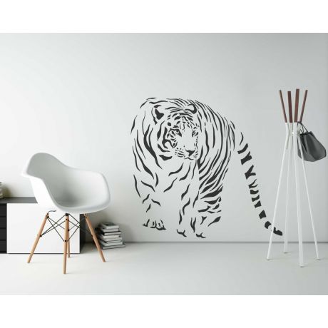 Walking Tiger Animal Wall Decals For Kids Room Decoration