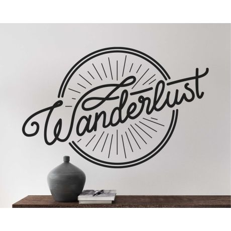 Wanderlust Inspirational Quote Vinyl Stickers For Home Decoration