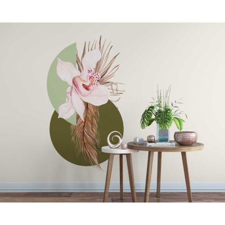 Best Beautiful Flower With Circle Bohemian Wall Sticker For Living Room And Bedroom Decor