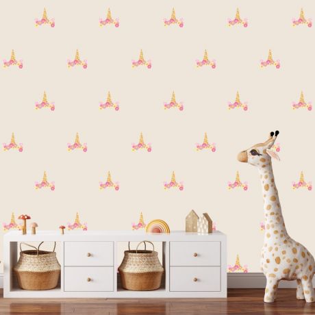 Unicorn Horn Pattern Wall Decal Stickers Fantasy Girls Bedroom Wall Art Cute Nursery