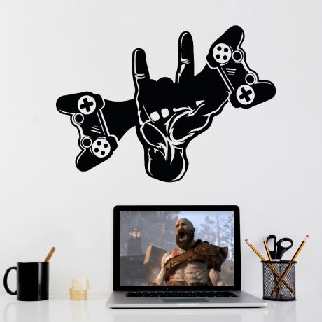 Gaming Wall Decal Sticker Swag Controller Gamer Room Vinyl Wall Decals
