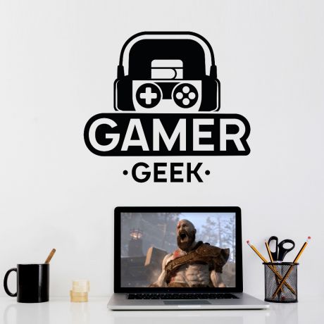 Gamer Wall sticker Vinyl Mural Wallpaper For Kids Room Vinyl Wall Decal