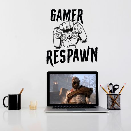 Gamers Respawn Wall Decal Video Game Gifts for Kids