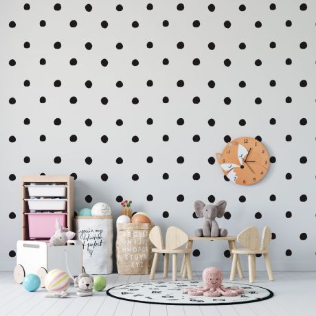 Set of Hand Drawn Dots 4cm Wall Decals - Peel and Stick Confetti Wall Stickers