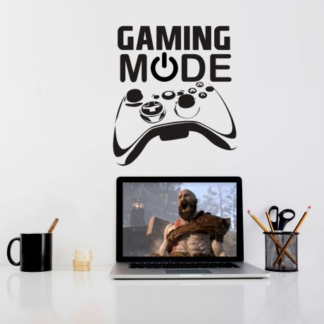 Gaming Mode Wall Decal Sticker Gamer Room Vinyl Wall Decals