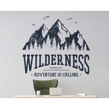 Wilderness Adventure Is Calling Quotes Wall Decal For Daily Motivation