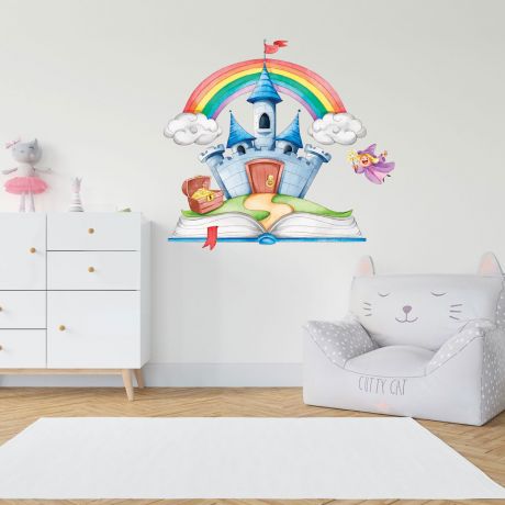 Fairy Castle wall stickers for Nursery kids room
