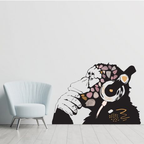 Banksy Monkey Wall Stickers Fantasy Girls Bedroom Wall Art