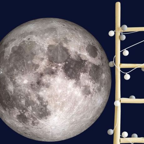 Full Moon Wall Sticker, Full Moon Wall Decal, Space Wall Sticker, Kids Room Decoration, Moon Wall decal, Kids Room Decor, Space wall Sticker