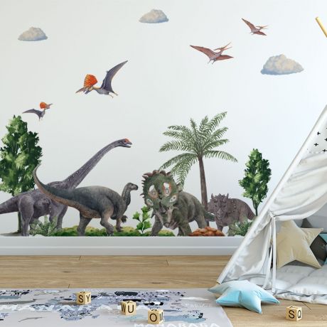 Dinosaur Wall Stickers for Kids Room, Children wall stickers, Dino Jurassic ParkWall sticker, Kids Room Sticker, Wall Decal, Home Decoration