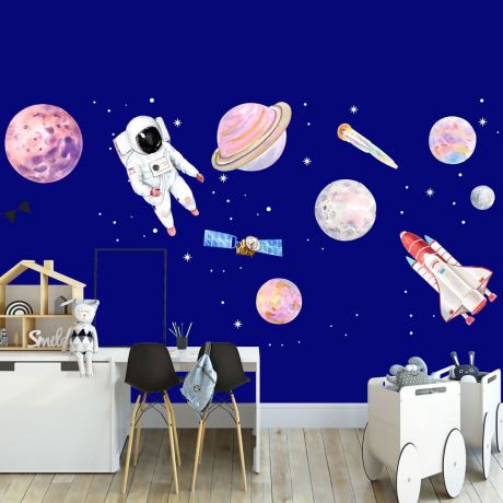 Moon Space wall stickers for Nursery kids room