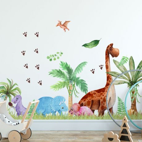 Dinosaur Wall Stickers for Kids Room, Children wall stickers, Dino Jurassic ParkWall sticker, Kids Room Sticker, Wall Decal, Home Decoration