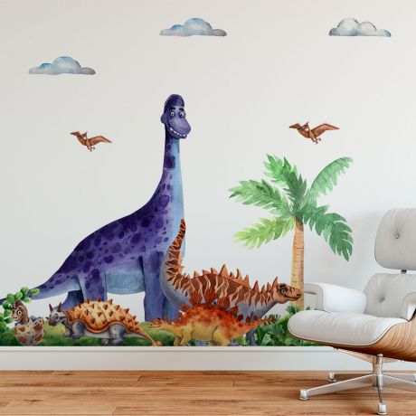 kids Room Wall Decal, Dinosaur Wall Stickers for Kids Room, Jurassic Park peel&stick wall sticker, Home Decor, Wall removable Dinosaur Decal