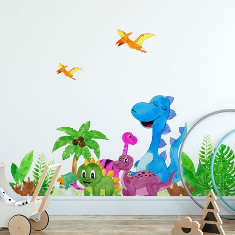 Dinosaur Wall stickers | Cute Dino Trex Decal | Huetion