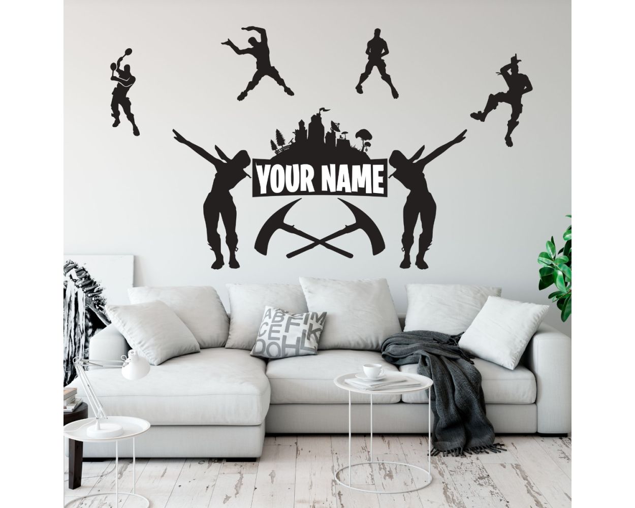 Fortnite Personalized Name Wall Art Stickers