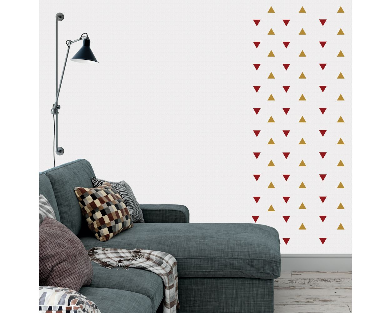 Best Beautiful Boho Triangle Pattern Vinyl Wall Stickers for Bedroom Wall Decor