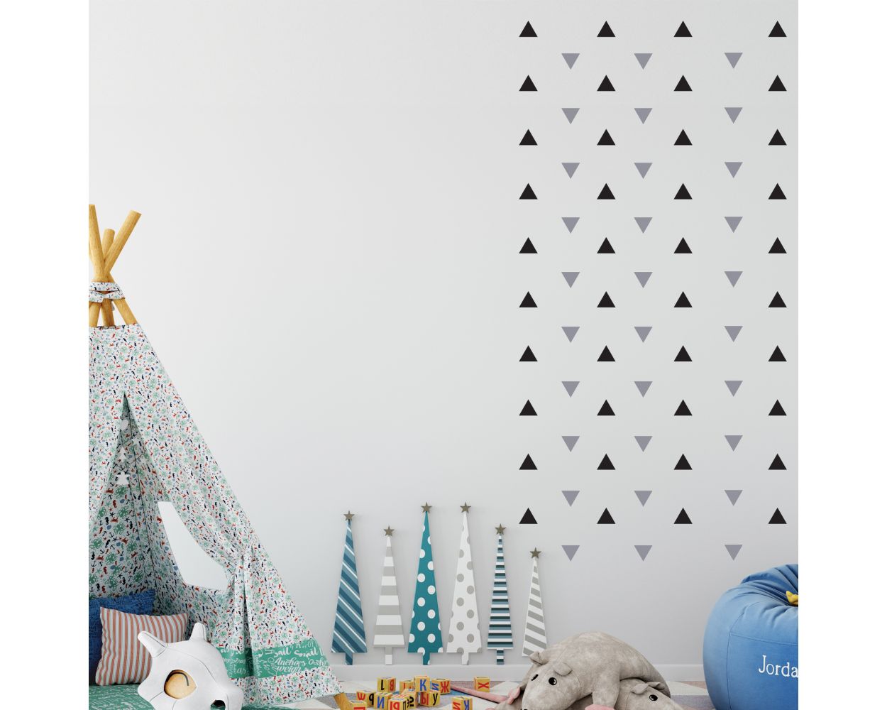 Best Beautiful Boho Triangle Pattern Vinyl Wall Stickers