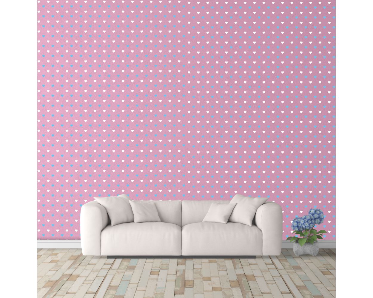 Best Beautiful Hearts Pattern Vinyl Boho Wall Decals