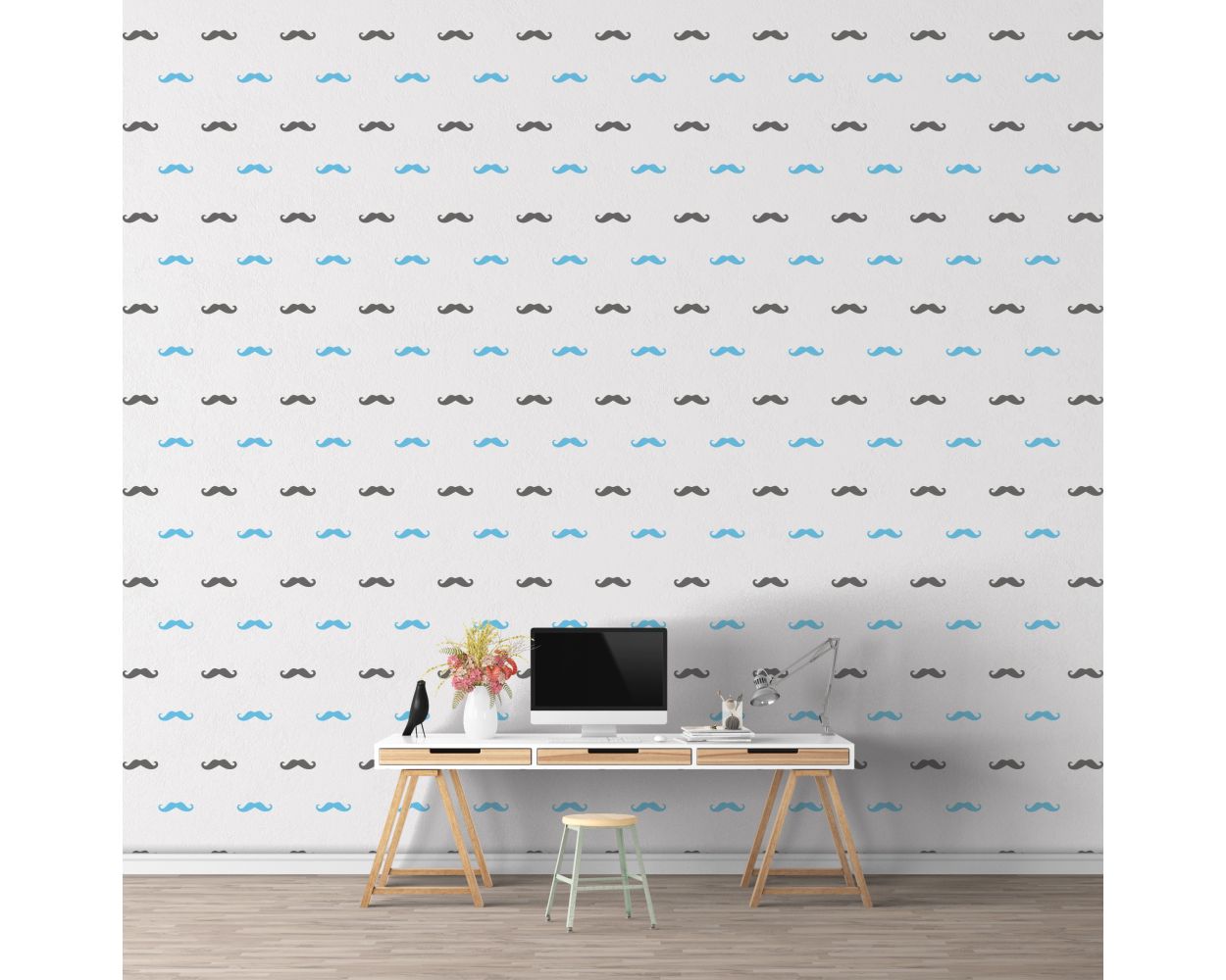 Best Moustache Pattern Vinyl Wall stickers for Wall Decor