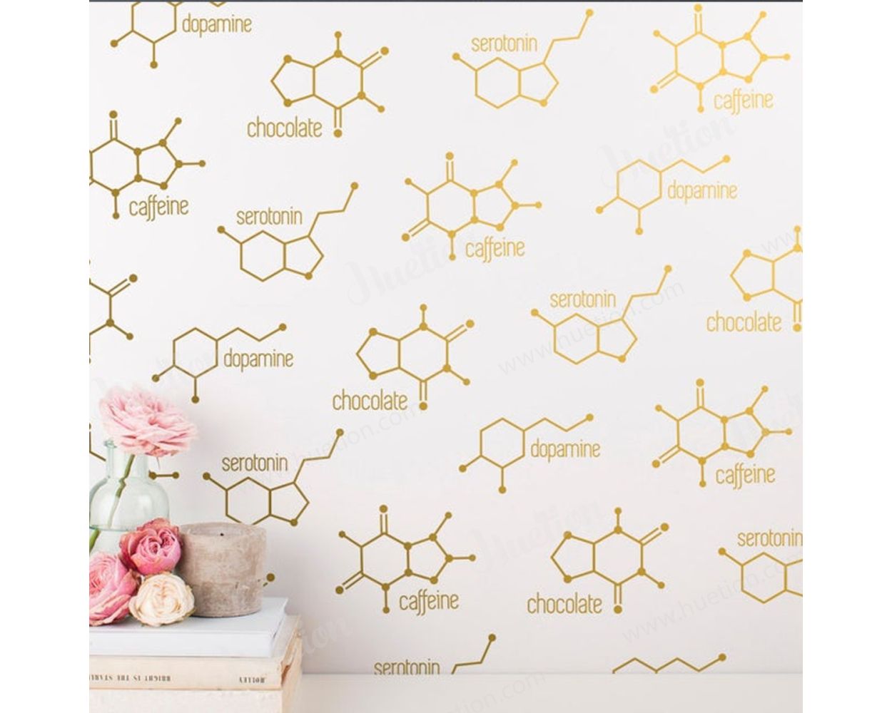 Chemical Structure Vinyl Wall Stickers for Wall Decors