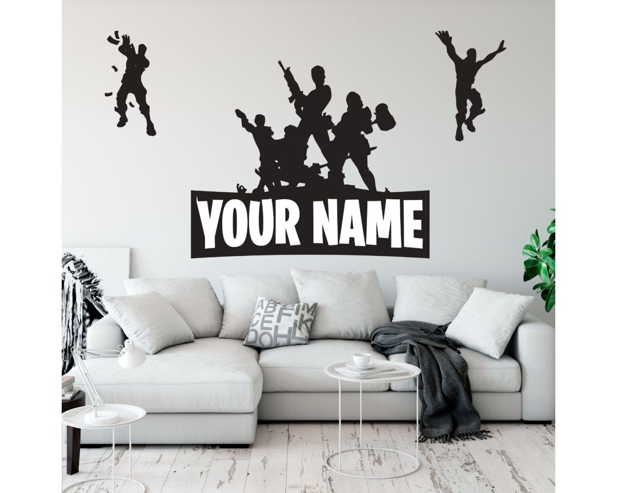Best Personalized Fighting Fortnite Vinyl Wall Stickers for gaming room wall decor
