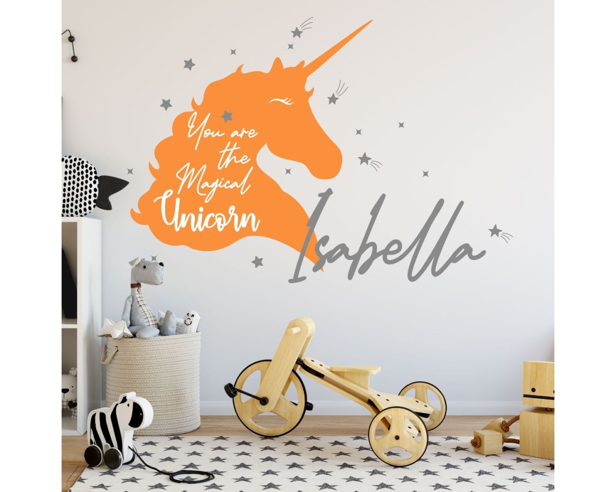 Best Unicorn Themed Custom Girl Name Vinyl Wall Stickers for Nursery Wall Decor