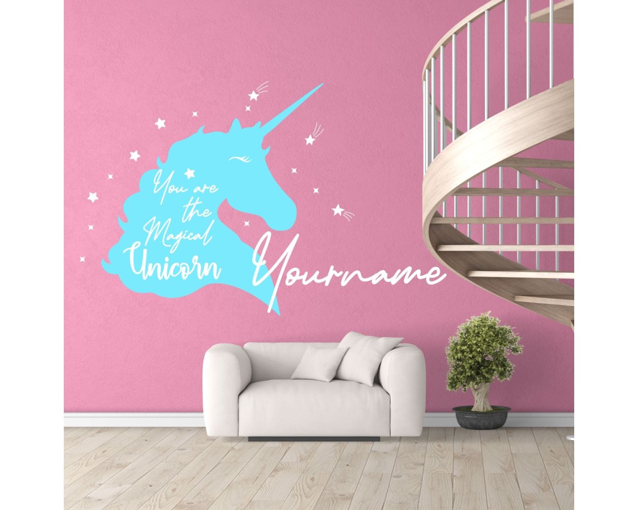 Best Unicorn Themed Custom Girl Name Vinyl Wall Stickers