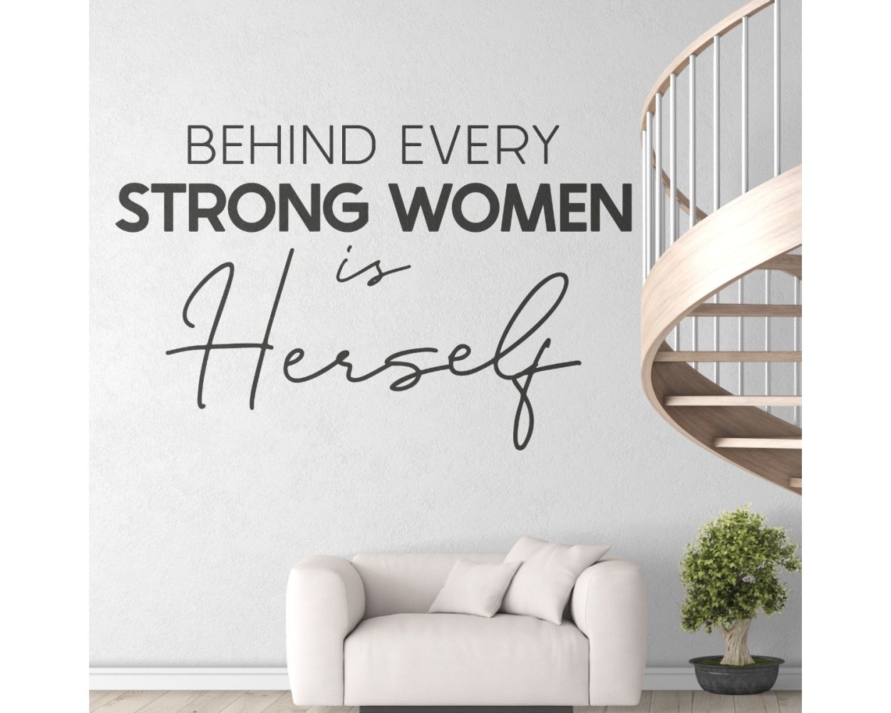 Strong Women Motivational Workplace Quote Vinyl Wall Stickers for office room wall decor