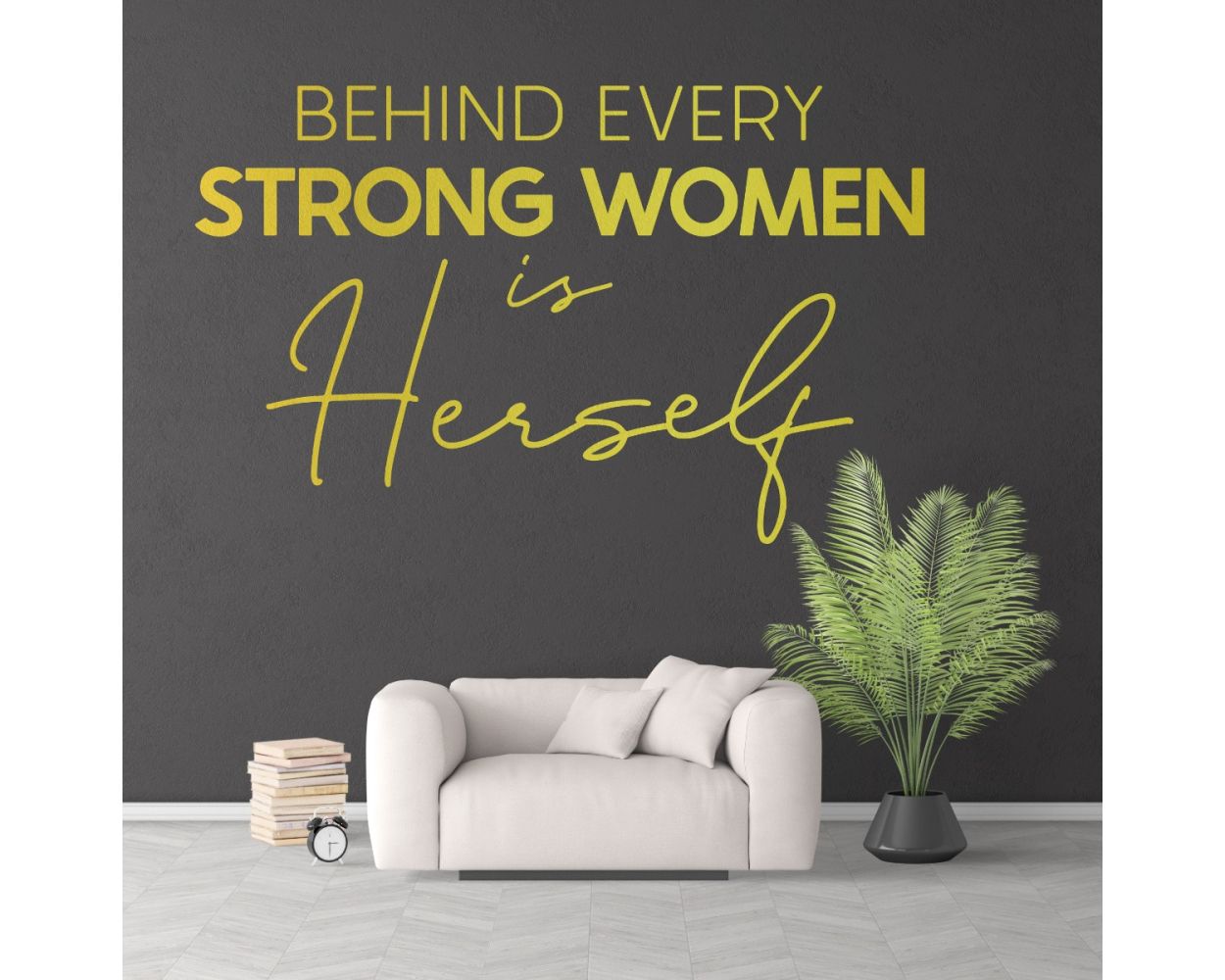 Strong Women Motivational Workplace Quote Vinyl Wall Stickers