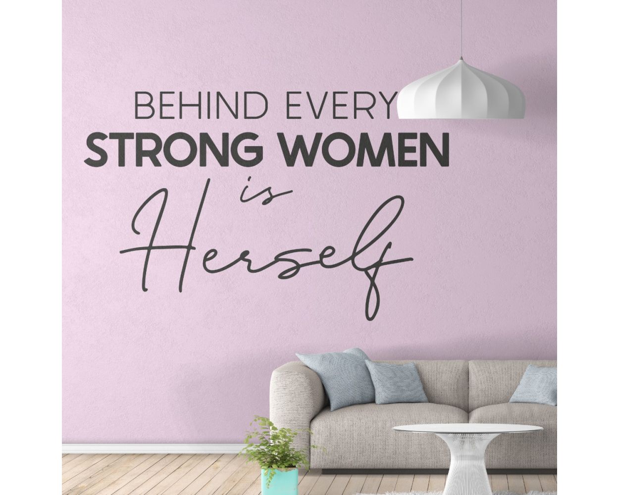 Strong Women Motivational Workplace Quote Vinyl Wall Decals