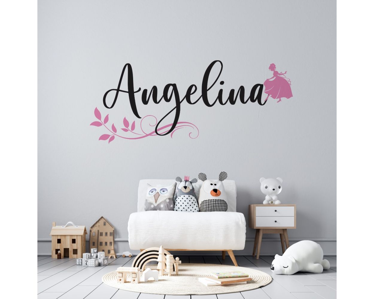 Customized Girls Name Vinyl Wall Stickers for Room Wall Decor