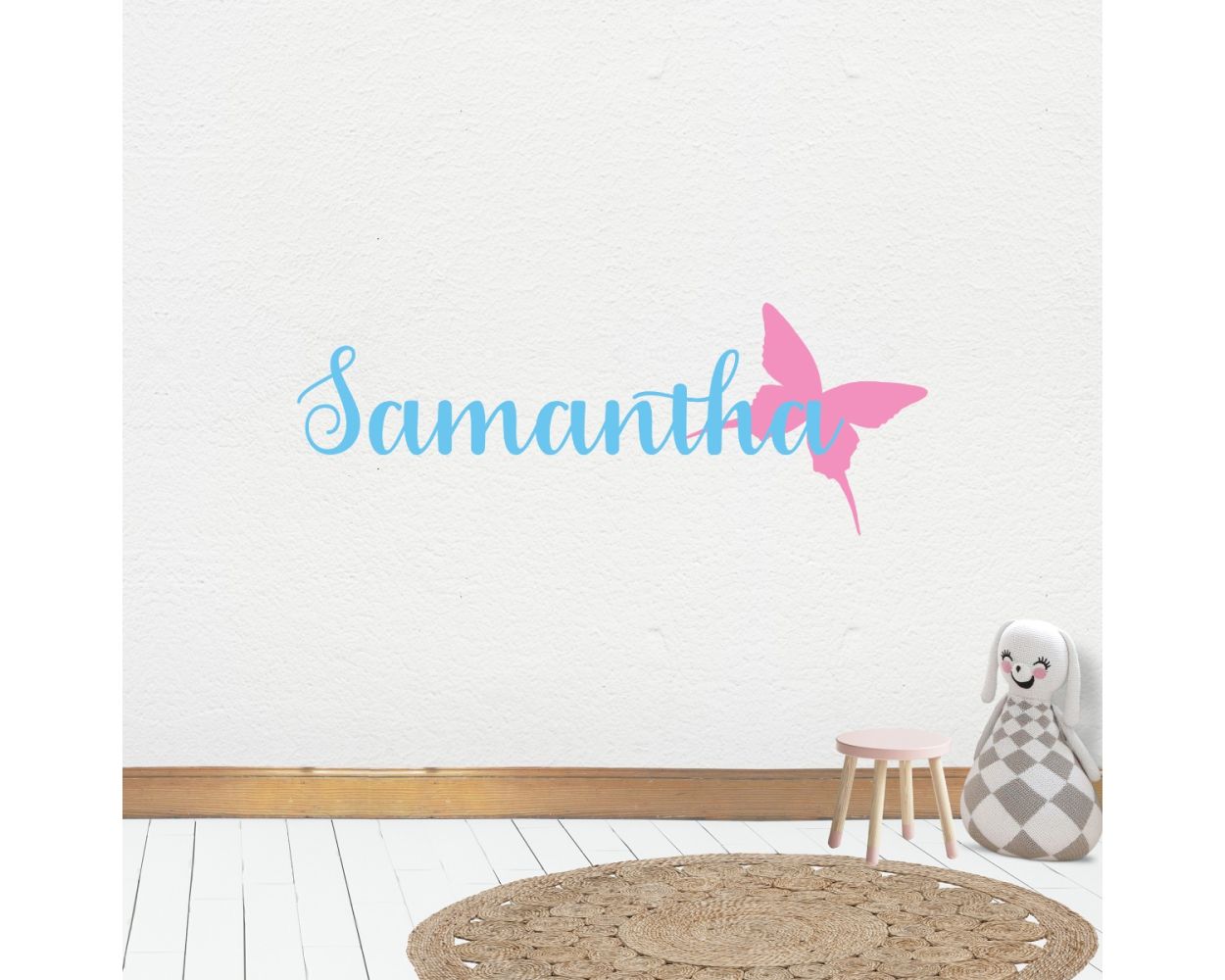  Custom Name With Butterfly Wall Decal | Customize Wall Decor
