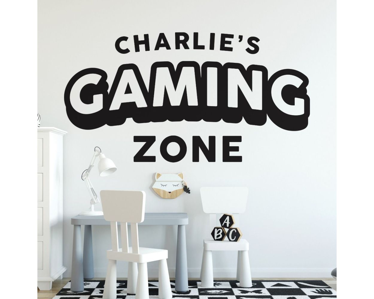 Gaming zone wall sticker for teen room 