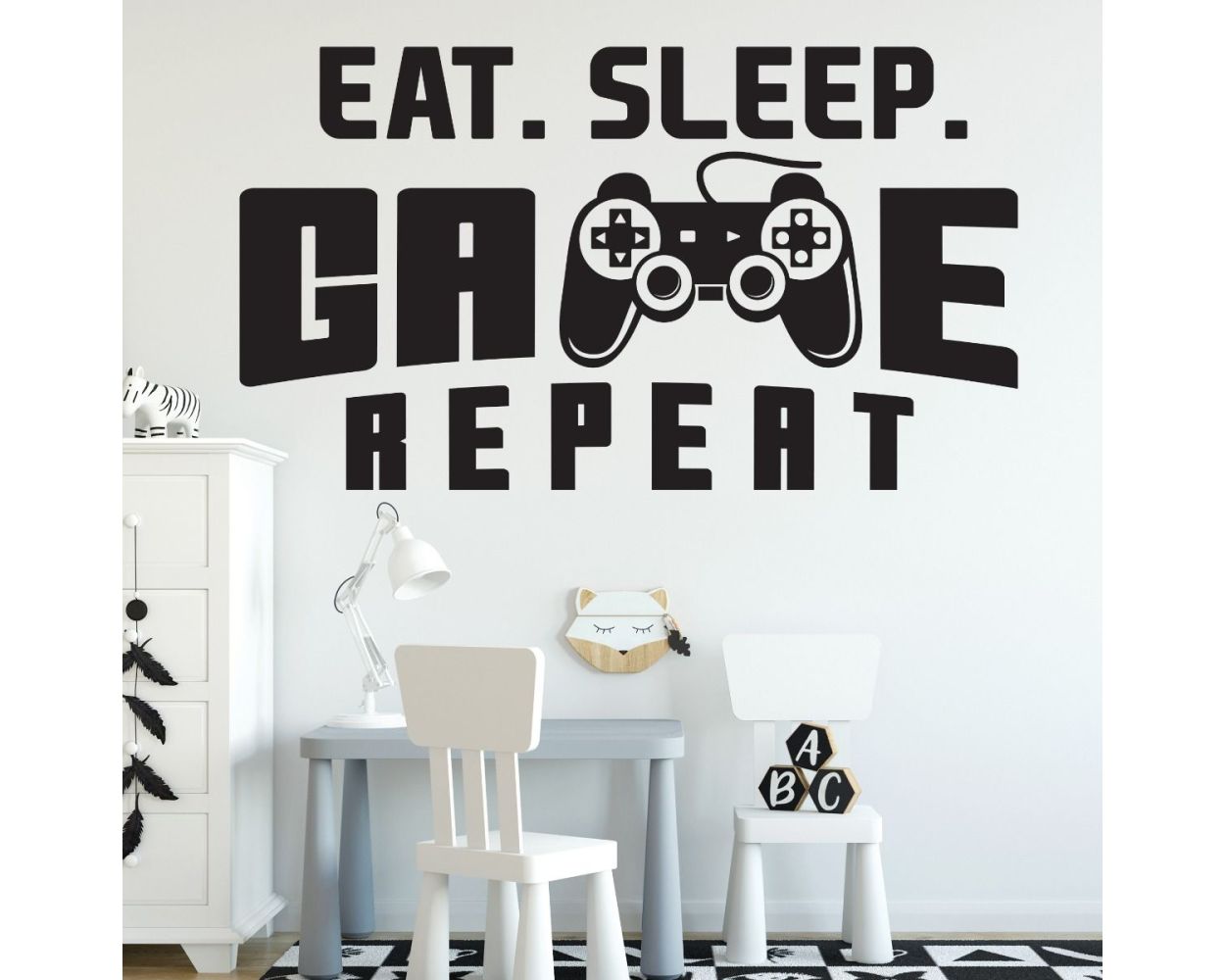 Best Eat Sleep Game Repeat Vinyl Wall Stickers. Shop now