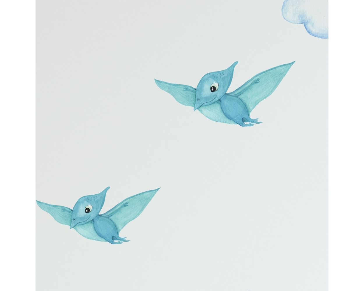 Cute Dinosaur Watercolor Vinyl Wall Decals