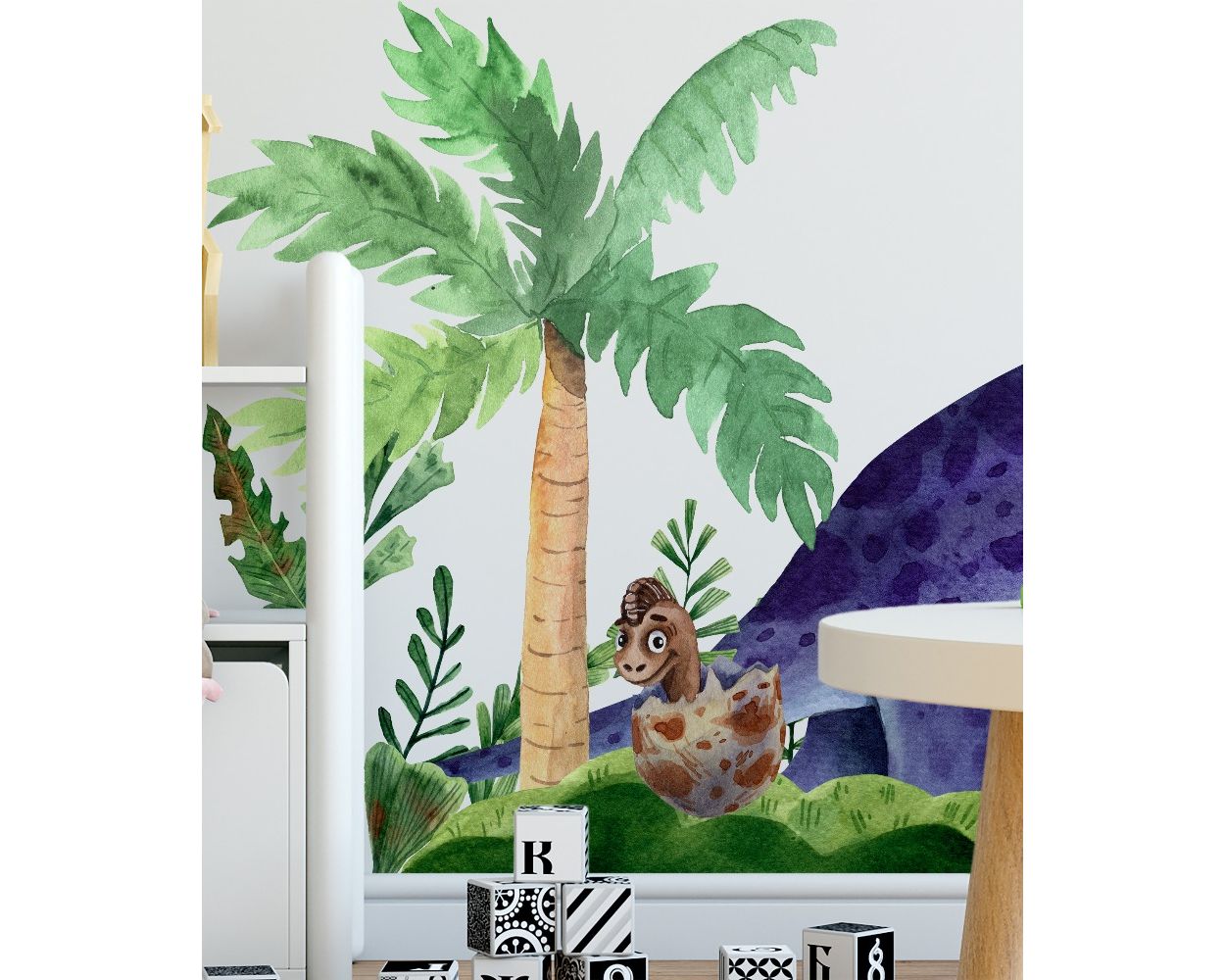 Best Beautiful Dinosaur Watercolor Wall Stickers for Kids Nursery Wall Decor 