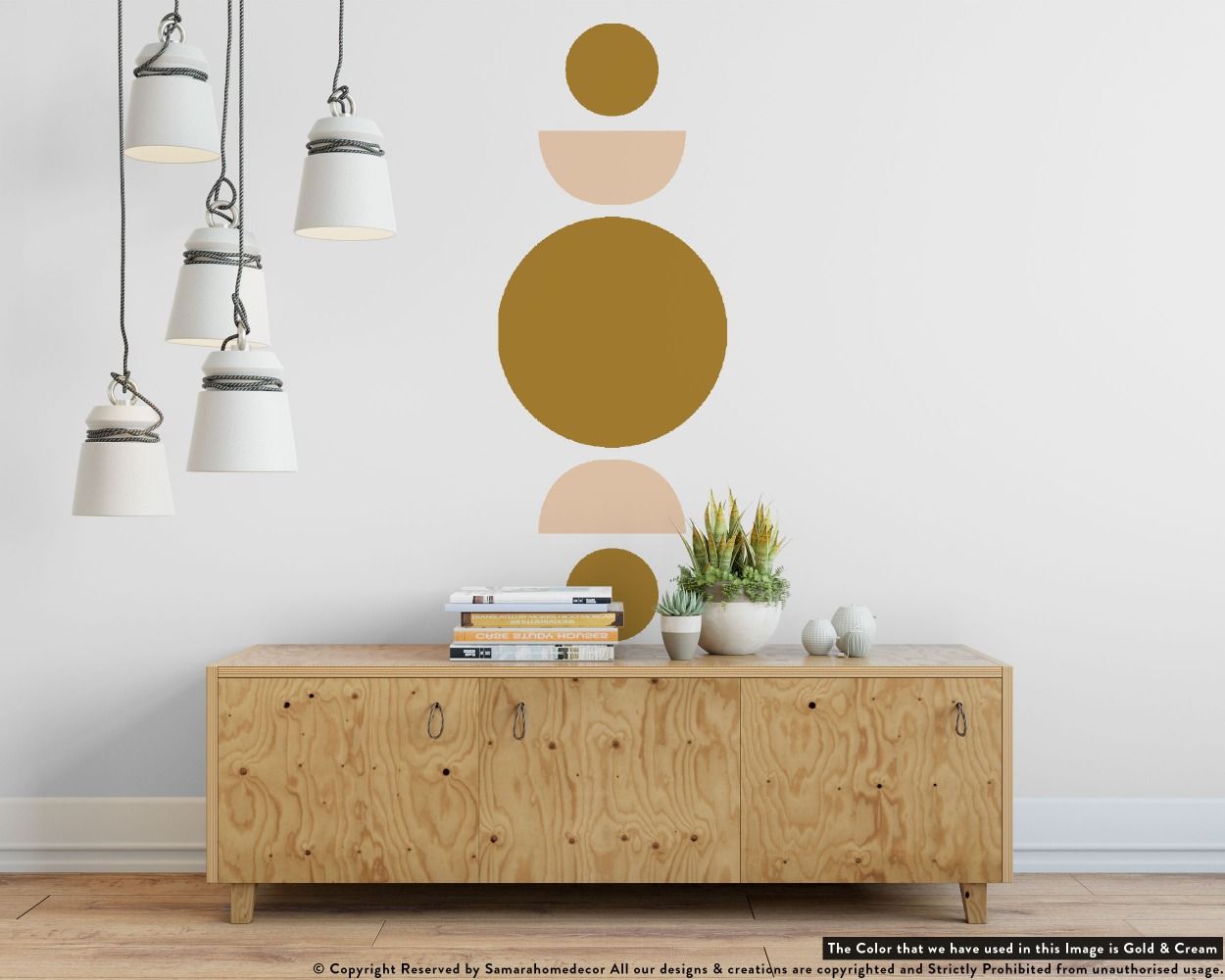 Best half and Full Circles Geometric Pattern Boho vinyl Wall stickers