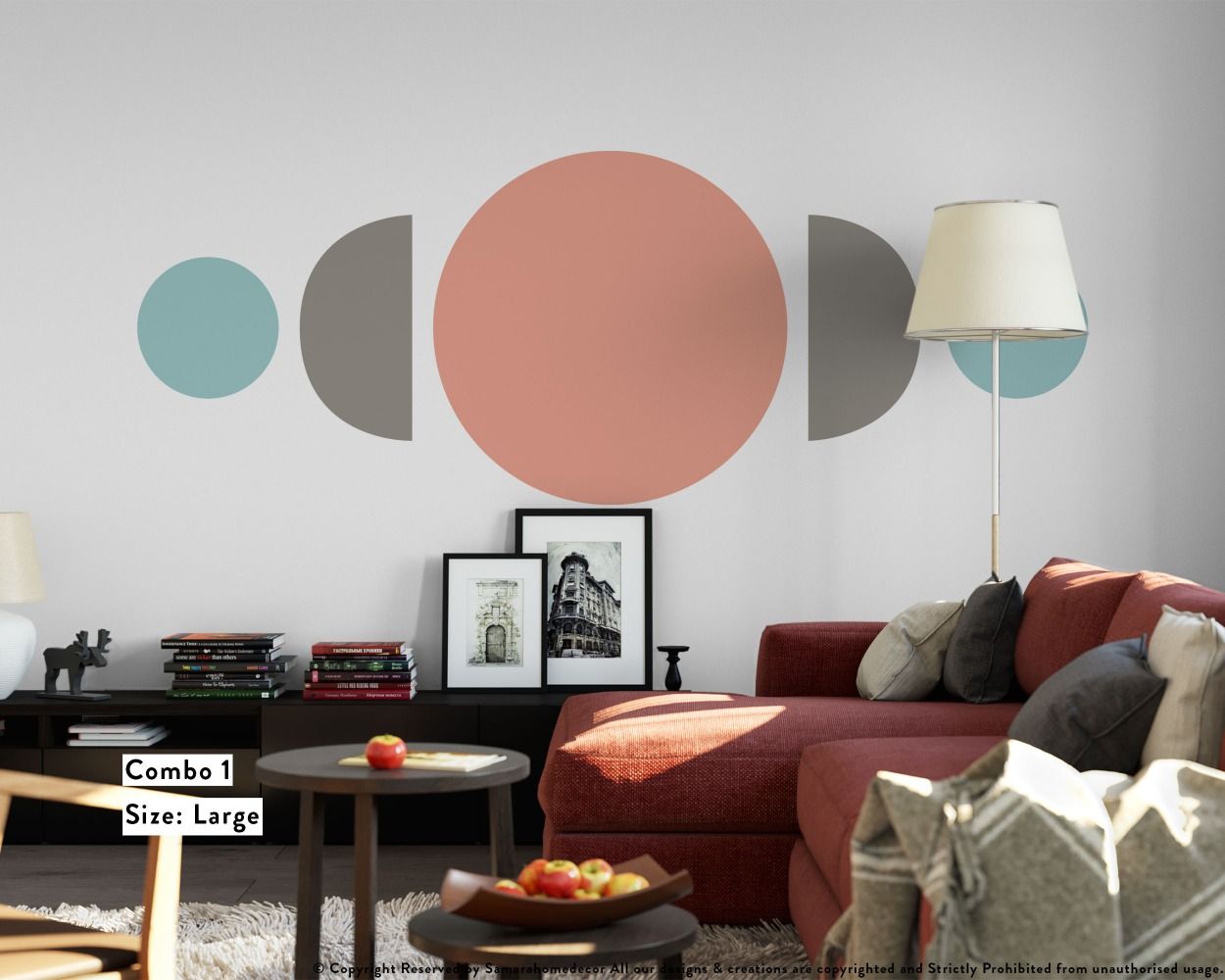 Best Boho Shapes Circle and Half circle Geometric Vinyl Wall Decals