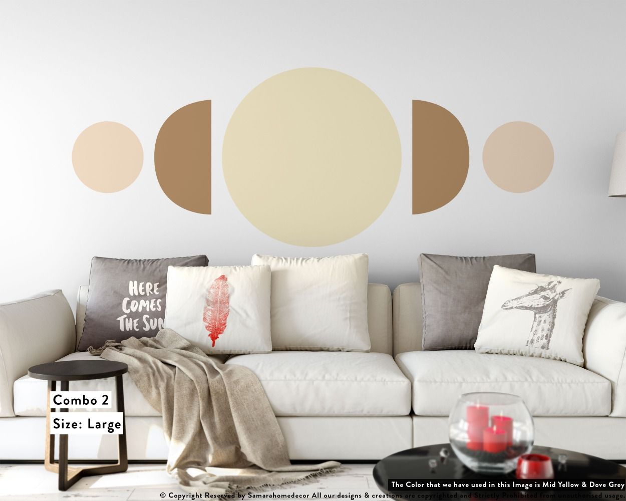Best Boho Shapes Circle and Half circle Geometric Vinyl Wall Stickers